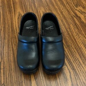 Dansko Black Leather Clogs Size 37
